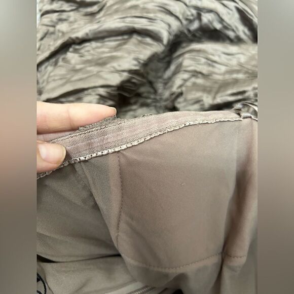 NWT BCBGMaxAzria Evangeline One Shoulder Mini Dress Evangeline in Fatigue - Picture 13 of 13